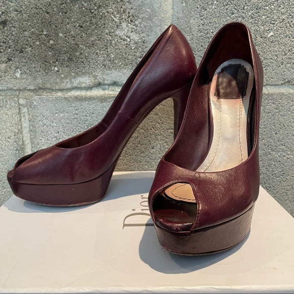 Dior Peep-toe Platform Pumps - Picture 1 of 9